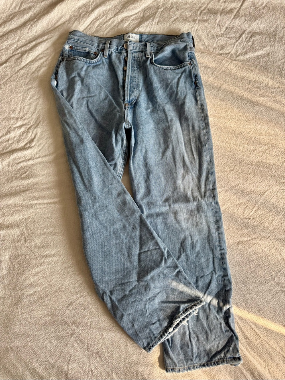 Agolde Riptide Women’s Relaxed Light Blue Denim Jeans